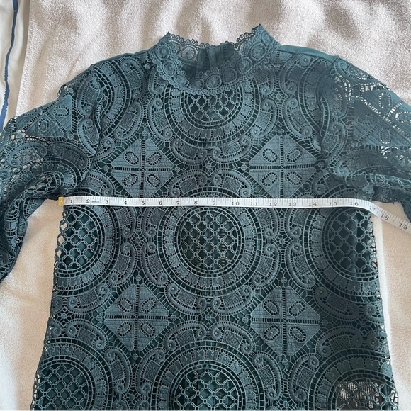 Anthropologie Navy Lace Blouse - Picture 6 of 10